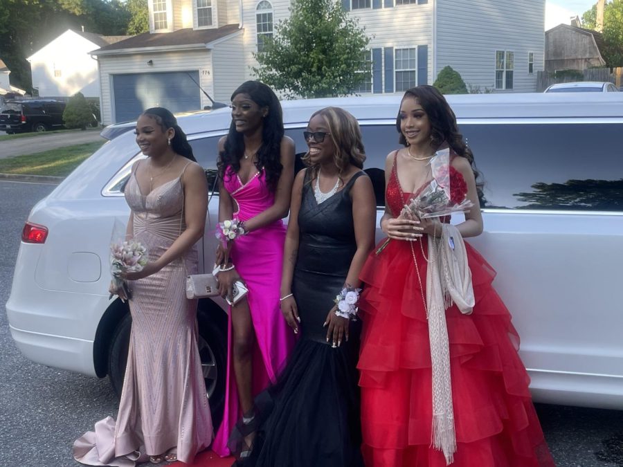 Students preparing to leave for prom 2023. 