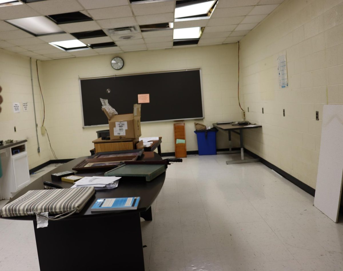 Teacher workroom, the site of the new Mad Lab, before renovations.